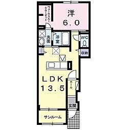 レガーロ1 1LDKの間取図画像