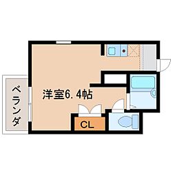ジョアメゾン神里 ワンルームの間取図画像