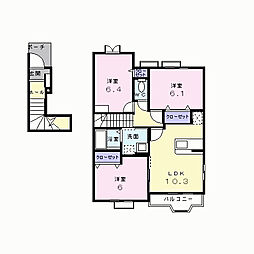 クレメントKN 3LDKの間取図画像