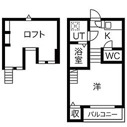 ガーデンスクエア 1Kの間取図画像