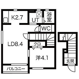 フィルモアシティ 1LDKの間取図画像