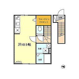 アルパイン ワンルームの間取図画像
