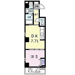 コスモ入谷 1DKの間取図画像