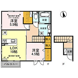 アリエッタ 2LDKの間取図画像