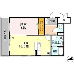 グランマルクナガサキ 1LDKの間取図画像