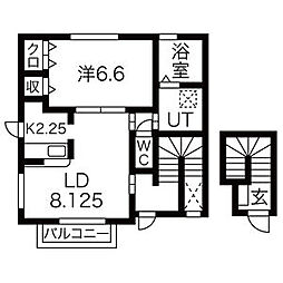 ボヌール巧 1LDKの間取図画像