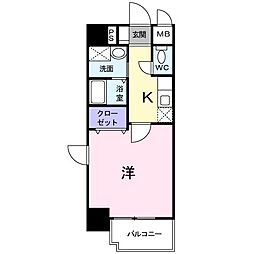 アイ・フィオーレ東原 1Kの間取図画像