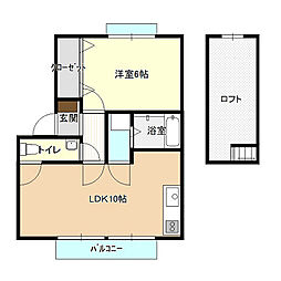 ビバライフ千代町 1LDKの間取図画像