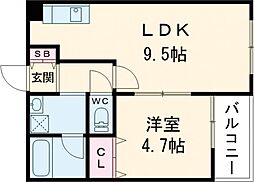 JOYFUL・HOUSE津田駅前 2階1LDKの間取り