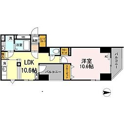 フィルモアワン 1LDKの間取図画像