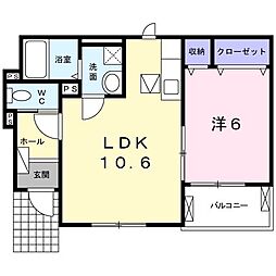サニースクエア1 1LDKの間取図画像