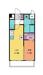 シェル新川 1LDKの間取図画像
