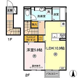 桜台ヒルズ 1LDKの間取図画像