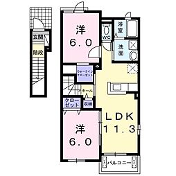 セイバリーレジデンス3 2LDKの間取図画像