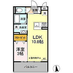 ミクスト2 1LDKの間取図画像