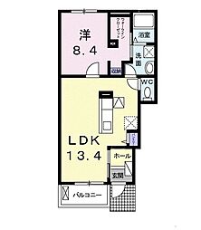 ラベリーズ・アンジェ2A 1LDKの間取図画像