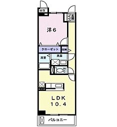 プラネットD 1LDKの間取図画像