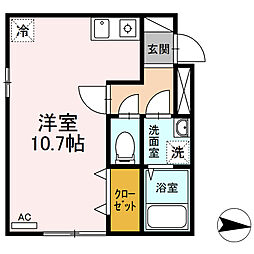 グレース ワンルームの間取図画像