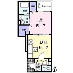 Arc-en-ciel 1DKの間取図画像