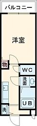 リヴェール 1Kの間取図画像