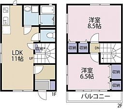 レトアテラスK2 2LDKの間取図画像
