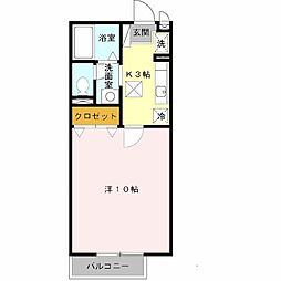 京阪本線 石清水八幡宮駅 徒歩5分の賃貸アパート 1階1Kの間取り
