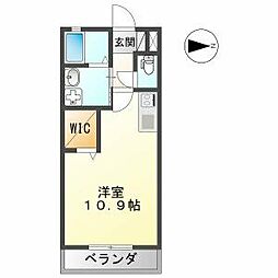 PRIME天王 ワンルームの間取図画像