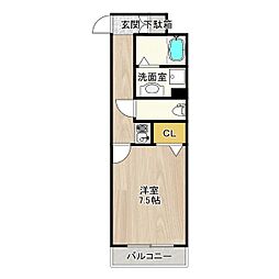 CITYSPIRE神戸元町 1Kの間取図画像
