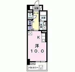 ラインスター三萩野 ワンルームの間取図画像