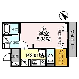 レスティングスウェル浦和 1Kの間取図画像