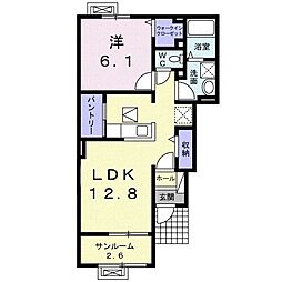 マレッサ 1LDKの間取図画像