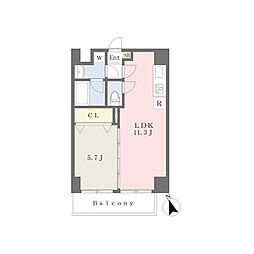 アリオーソフラーゼ 1LDKの間取図画像