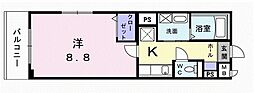 ヴァッレポルタ 1Kの間取図画像