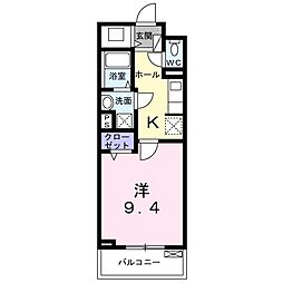 ステラガーデン 1Kの間取図画像
