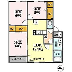 ハイセレールはまなす 3LDKの間取図画像