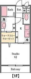 ルナカーサ 1Kの間取図画像