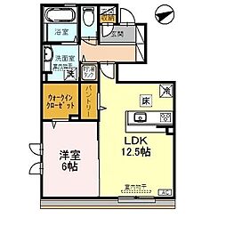 布水の里 1LDKの間取図画像