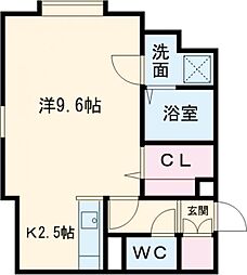 ブレイブ 1Kの間取図画像