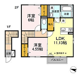 エル・サーティー 2LDKの間取図画像