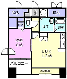 グランドール表町 1LDKの間取図画像