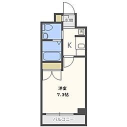 セイワパレス堂島シティ 10階1Kの間取り