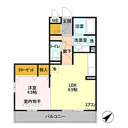 間取図画像 1LDK