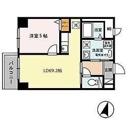 エアリー元町 1LDKの間取図画像