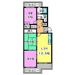 ベレーザ旭ヶ丘 3LDKの間取図画像