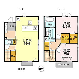 D-room梨の木 2LDKの間取図画像