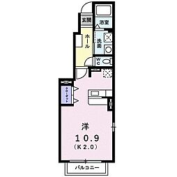 ライフコート東唐津A ワンルームの間取図画像