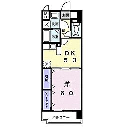 PLEASURES 1DKの間取図画像