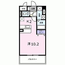 ライツェント・K 1Kの間取図画像