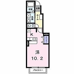 アプリコット七ッ江 1Kの間取図画像