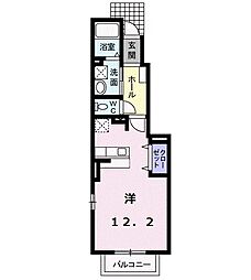 クラール ワンルームの間取図画像
